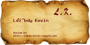 Lábdy Kevin névjegykártya
